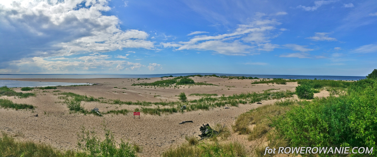 Panorama z punktu widokowego na Wyspie Sobieszewskiej